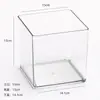 Aquário de mesa, aquário para peixe betta/camarão, tanque de criação de répteis de estimação, aquário de tartaruga, tamanho pequeno, plantas aquáticas, acrílico transparente, retangular, redondo