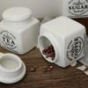 Latas de cerâmica criativas para armazenamento de mercearia japonesa, enfeites, latas seladas para chá, grãos de café, decoração para mesa de centro e mesa de trabalho