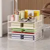 Organizador de archivos para debajo del escritorio, estante multicapa para almacenamiento de archivos y documentos tamaño A4, organizador de escritorio para clasificar y ordenar