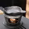 Quemador de Incienso Cerámico Rústico para Uso Doméstico, Difusor de Aroma para Ceremonia del Té, Quemador de Incienso Calentado por Vela, Quemador de Polvo de Incienso Estilo Chino Vintage