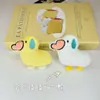 Ins Dibujo Animado Pato Sudoroso Chirriante Peluche Colgante Libro Rojo Patito Silencioso Lindo Decoración para Mochila de Estudiante