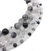 Pedra Pedra Cabelo Preto Contas de Cristal Acessórios Semi-acabados Brincos DIY Cristal Cordão Artesanal Brincos de Corrente de Buda Contas Redondas
