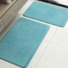 Temu Amazon Más Vendido Color Puro Imitación Cachemira Felpudo Puerta de Baño Alfombrilla Absorbente para Pies de Baño Juego de Dos Piezas Venta al por Mayor