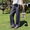 Liquidación 89092 # Pantalones Ligeros Transparentes de Verano con Protección Solar, Diseño Holgado de Pierna Recta Ancha para Mujer.