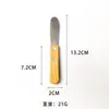 Cuchillo Mini de Mantequilla de Acero Inoxidable con Mango de Madera y Filo Serrado para Untar Queso, Cruzado, en Stock