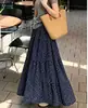 Saia Floral 2026 Primavera/Verão Nova Estampa Floral para Mulheres, Cintura Alta Emagrecedora Versátil Saia Evasê, Saia de Comprimento Médio 2173