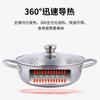 Olla caliente de acero inoxidable 304 de grado alimenticio, espesa y transparente, para cocina de inducción, estufa de gas, olla especial para cocinar en el hogar.