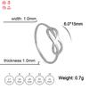 Suministro de Amazon diseño de nicho pulsera linda para chica anillo de nudo en forma de 8 de acero inoxidable regalo de vacaciones