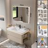 Lavabo Cerámico Todo en Uno de Lujo Ligero con Esquinas Redondeadas Combinación de Mueble de Baño Lavabo Lavabo Lavabo Mueble de Lavado