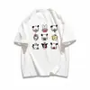 Camiseta de manga corta con estampado de perro Pacha de dibujos animados de moda estilo sal de seda de leche, atuendo de pareja, top casual de verano para Instagram