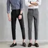 Populares Comércio Exterior Verão Novo Masculino Slim Fit Casual Cropped Calças Estilo Coreano Versátil Tendência Calças