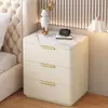 Mesa de noche de madera maciza con cuero para garras de gato, sin instalación, roca de cuero, gabinete de almacenamiento de tres niveles de pie, moderno simple, juego completo de alta gama