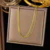 [Collar de Acero de Titanio Dorado + Color Acero] Moda de Lujo Ligero para Mujer El Más Fácil de Combinar Cadena para Clavícula Collar de Amor de Nicho de Gama Alta