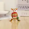 Estilo Europeu Casa Desenho Animado Mini Enfeites Galho Coruja Diamante Pequena Caixa de Joias Moda Enfeites Decorativos Atacado