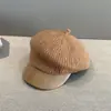 Boina de jornal para mulheres, boina de tricô para outono e inverno, elegante, faz o rosto parecer menor, chapéu de pintor, moderno, estiloso, boina amassada com bico de pato