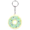 Llaveros de PVC de Donas de Chocolate de Colores Variados Decoraciones para Mochilas Amazon Aliexpress Repostería Postres Transfronterizo