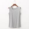 Colete de Modal Feminino Plus Size Caimento Solto Colete de Ombro Largo para Mulheres 100kg Colete de Ombro Largo Plus Size