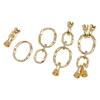 Accesorios de bricolaje: collar de perlas de doble círculo con preservación del color en oro de 14 quilates, hebilla para la cabeza, pulsera, collar, hebilla de conexión, hebilla de acabado.