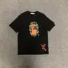 260g Marca de Moda Venta al por Mayor Transfronteriza Camiseta Pesada Bape Cabeza de Mono Tiburón