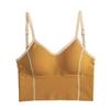 Camisola Deportiva Kaka 3.0 de Bloques de Color, Espalda Descubierta en Forma de U, sin Tirantes para Mujer, con Diseño sin Costuras, Resaltando una Espalda Hermosa