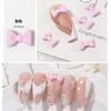 Gran Venta Mismo Estilo Popular Accesorios para Uñas con Lazo Hada Ins Polvo Nude Textura de Resina Estéreo Joyería para Uñas DIY