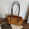 Bolsa Boston retrô coreana de nicho para axila feminina, outono, grande capacidade, minimalista, versátil para o dia a dia, bolsa de ombro tote