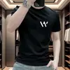 Venta al por mayor del fabricante Nuevo estilo Camiseta para hombre Sencilla Estilo Americano Estampada Holgada Versátil Moderna Juvenil Top de Cuello Redondo