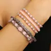 TEMU pulseira masculina feminina estilo boêmio transfronteiriço com pedras de pinho, contas de madeira, acessórios de liga metálica, fio elástico