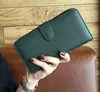 Cartera de Mujer Bolso de Mano Largo para Mujer Estilo Nuevo Piel Genuina Tendencia Simple Multifuncional Bifold Cartera de Mano para Mujer