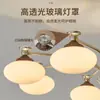 Lustre para Sala de Estar Estilo Francês Meados do Século Lâmpada de Luxo para Quarto Lâmpada de Vidro Retrô Japonesa para Hall Restaurante Lâmpadas Zhongshan