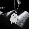 Ins Viento Frío Pequeño Fantasma Fantasma Collar Hip Hop Calle Estudiante Personalidad Titanio Acero Colgante Masculino y Femenino Pareja Accesorios
