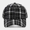 Gorra de Béisbol a Cuadros Retro Otoño e Invierno Sombrero de Sol Artístico Casual para Mujer Moda Urbana para Hombre Marca de Tendencia Sombrero de Sol