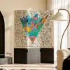 Divisória de Tela Usada para Fundo de Sofá na Sala de Estar, Escritório, Quarto, Sala de Casa, Dobrável, Móvel, Nova Decoração Estilo Chinês