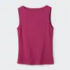Venta al por mayor del fabricante Moda de verano Nuevo estilo Top de canalé para mujer sin hombros Sencillo Moldeador Francés Sin mangas Camiseta sin mangas Moderno