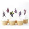 Palillos de Papel Grueso de Doble Cara, Decoraciones para Pasteles de Cumpleaños, Toppers para Cupcakes, Paquete de 24