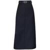Falda de Traje Negra para Mujer 2025 Nuevo Primavera y Otoño Caliente Cintura Alta Adelgazante Línea A Abertura Elegante Todo Combinable