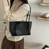 Bolsa tote com padrão trançado mãe e filha, nova moda verão 2026, grande capacidade, versátil, design de alta qualidade, de ombro e de mão