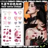 Pegatinas de Tatuaje de Cicatriz Coloridas de Halloween, Pegatinas Atmosféricas, No Tóxicas, Fáciles de Limpiar, de Gama Alta, Pegatinas Faciales de Aspecto Premium para Brazos