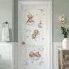 Nuevas Pegatinas para Puerta de Oso de Dibujos Animados, Nubes, Estrellas, Luna Acc64025 Pegatinas de Decoración para Embellecimiento de Paredes de Habitación Infantil en Casa