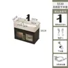 Gabinete de Baño de Vidrio con Puerta, Aluminio Montado en Pared, Ahorrador de Espacio para Apartamentos Pequeños, Borde Estrecho, Gabinete para Lavabo de Balcón de Baño, Gabinete con Espejo de Tocador