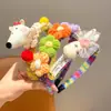 Diadema de Tejido de Lana para Niños Muñeco de Tela Perro de Nariz Larga Diadema para Niña No Aprieta la Cabeza y No Presiona el Cabello Accesorio para la Cabeza de Niña