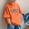 Novedad 2026 Camisetas de Algodón Puro para Niños, Ropa de Verano de Moda para Niños Mayores, Camisetas de Manga Corta Frescas y Elegantes para Niños en Verano
