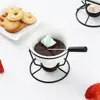 Olla Cerámica para Derretir Chocolate Fondue de Queso Calentamiento con Vela DIY Olla Caliente Utensilios de Cocina Resistente a Altas Temperaturas Uso Doméstico