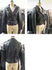 Chaqueta de cuero desgastado para mujer transfronteriza, estilo callejero adelgazante, chaqueta de cuero PU más vendida para mujeres menudas, directo de fábrica, en stock
