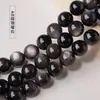 Runya Cristal Obsidiana Negra Natural Contas Redondas Semi-Acabadas DIY Contas Soltas Acessórios para Miçangas Atacado