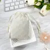 Bolsa de Almacenamiento de Franela a Cuadros con Cordón para Joyería y Cosméticos, Bolsa de Cordón Personalizada Certificada Ecológica