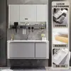 Yida Puede Personalizar Paneles de Puerta Pintados de Roble Gris Hierro Gabinete de Baño Gabinete con Lavabo de Mano para Baño Juego de Gabinetes de Baño