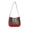 Bolso de Hombro Vintage Estampado de Leopardo Texturizado 2024 Nuevo Este Año Popular Gran Capacidad Puntadas de Estilista Cruzado para Mujer