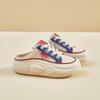 Zapatos Blancos de Verano 2025 de Media Copa para Mujer Malla Transpirable Tenis de Estudiante Casual Suela Gruesa Aumentada Hb6608-1