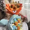 Buquê de Formatura, Presente de Aniversário Tricotado à Mão em Lã para Meninas, Melhores Amigas e Namoradas, Buquê Criativo de Presente para Exame de Admissão ao Ensino Médio